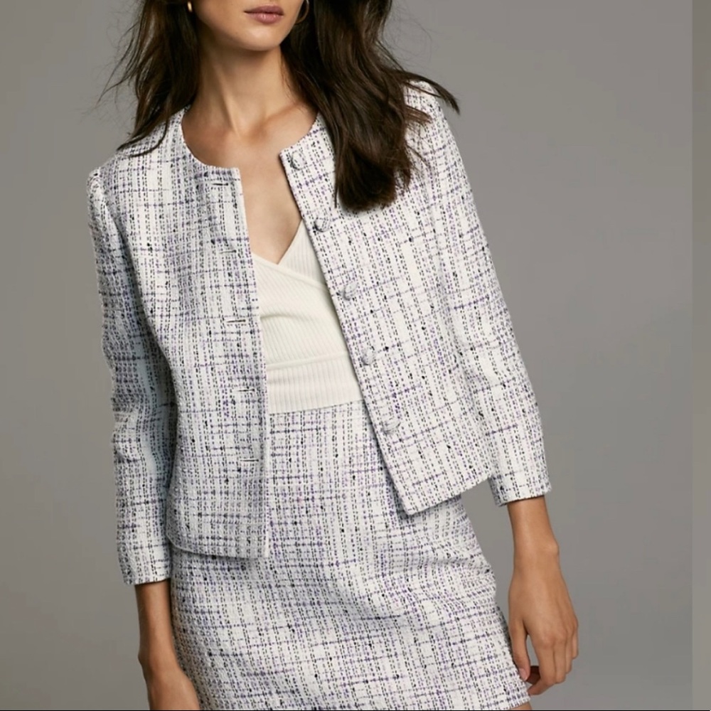 Babaton Little Tweed Jacket Espace Soft Lilac